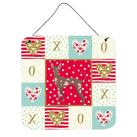 Carolines Treasures 6 x 6 in. Mexican Hairless Dog No.2 Love Wall or Door Hanging Prints CK5865DS66